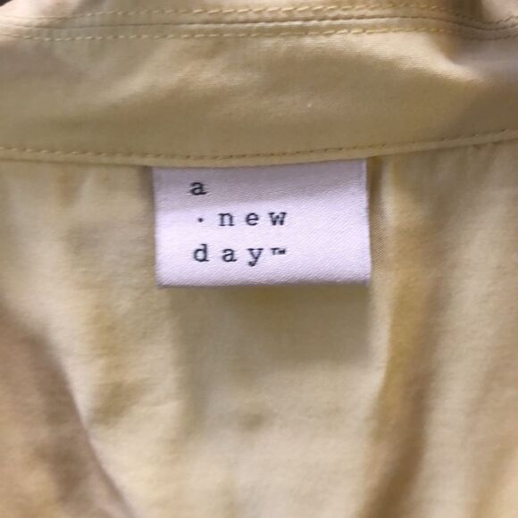 A New Day Chartreuse Long Sleeve Button Down 2X - Picture 4 of 5